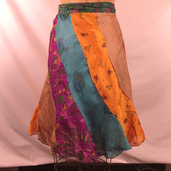 Shop Therapy silk wrap skirt, size S - Picture 3 of 9
